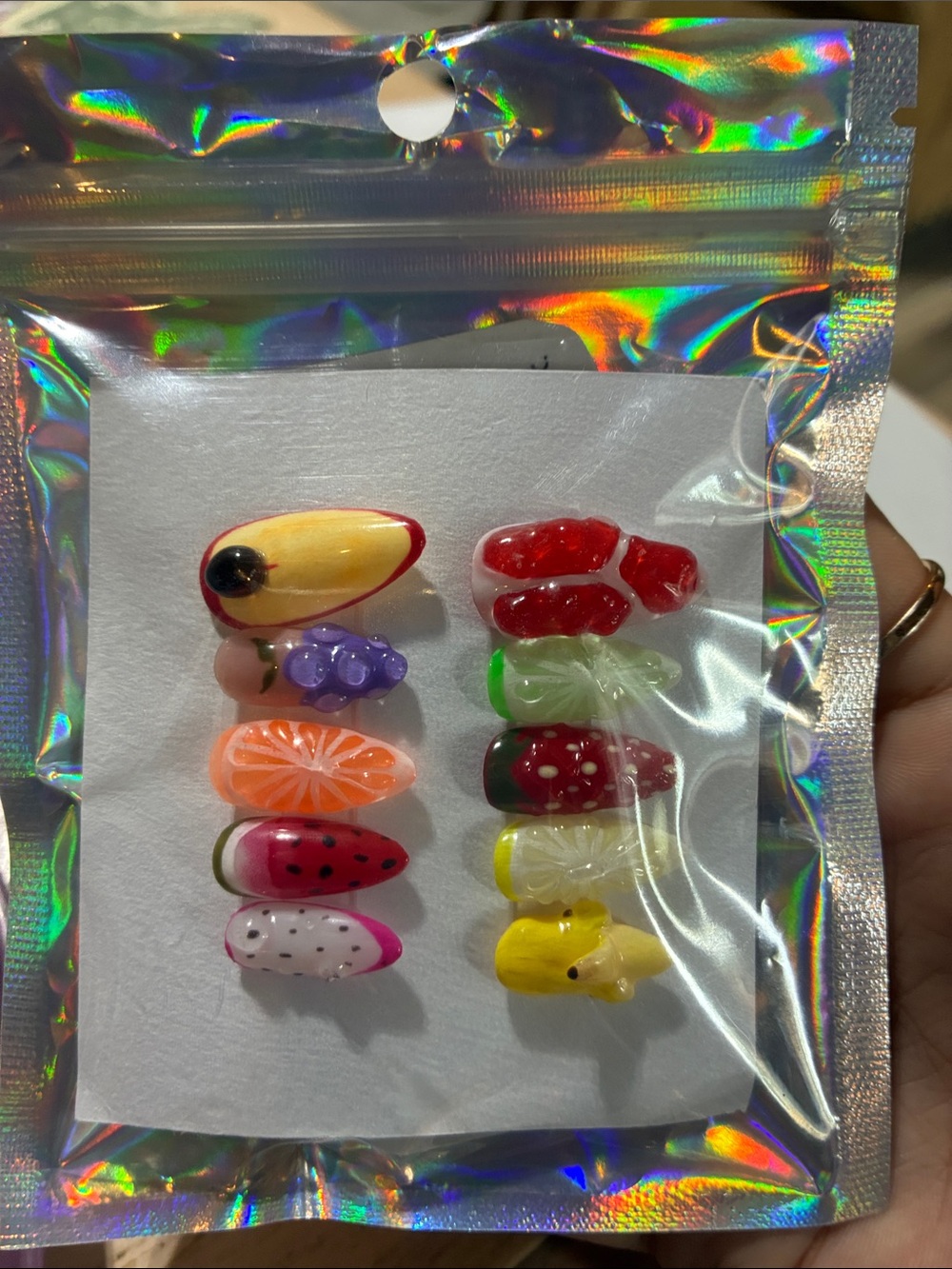 Handmade custom fruit press on nails